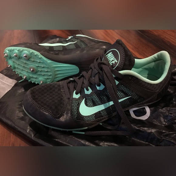 Nike Rival MD Dark Charcoal & Sea Foam Track Spikes w/ Tool + Extra Spikes - 9 - Picture 3 of 13